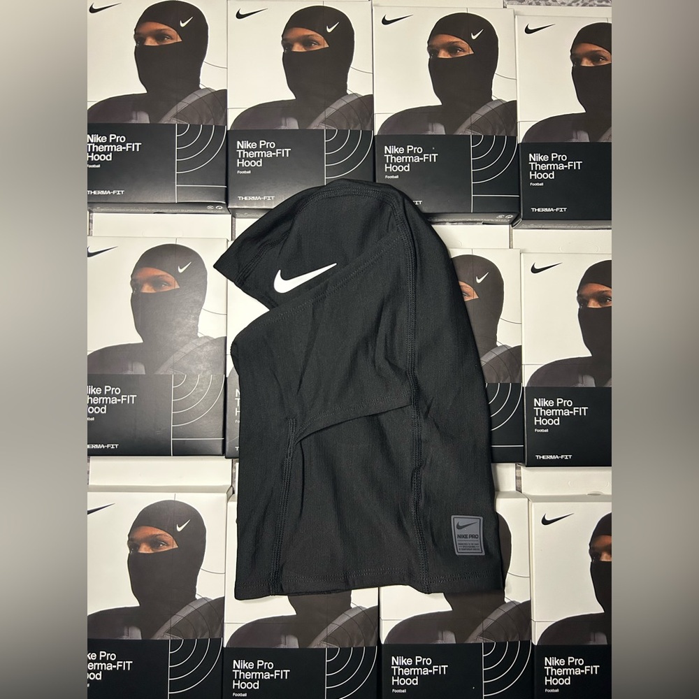 Nike Black Therma-FIT Performance Balaclava with White Swoosh